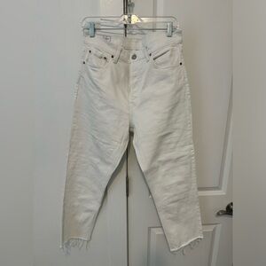 GAP Cheeky High Rise Straight White Jeans